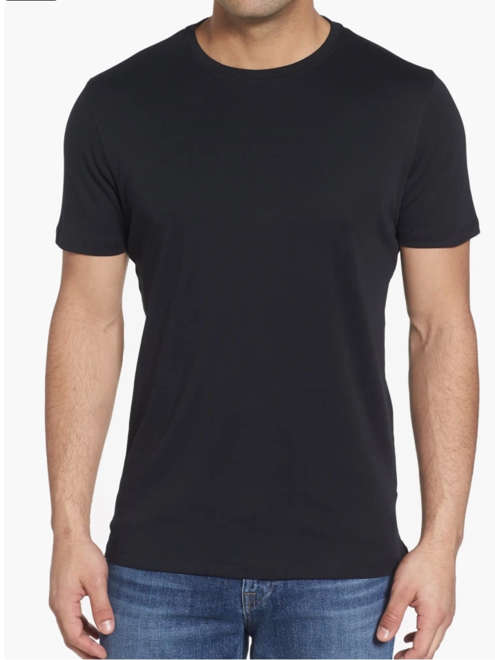 Robert Barakett Black Georgia Pima Cotton Crewneck Tee